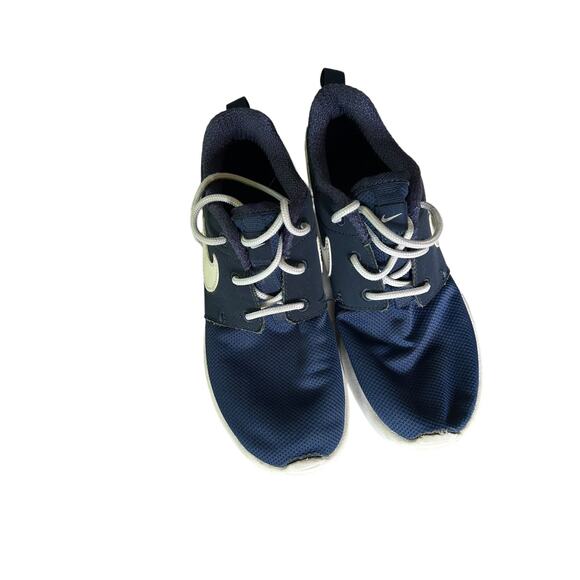Nike Navy Blue Tie Sneakers size 1.5 - Picture 1 of 6